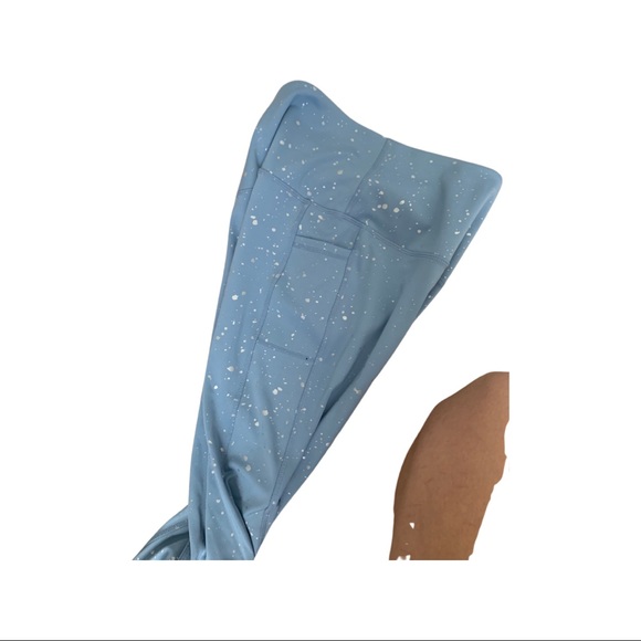 Blue Paint Splatter Leggings - Picture 3 of 5